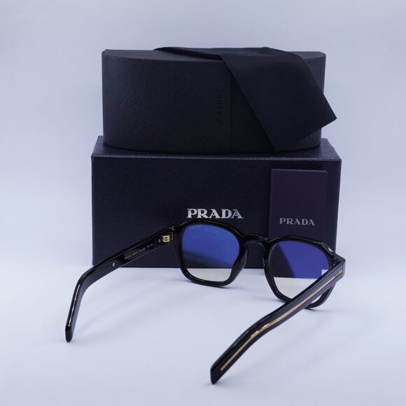 Prada PRA16S 16K60K Square Sunglasses 52mm – Black\Blue Light Block - Picture 10 of 10